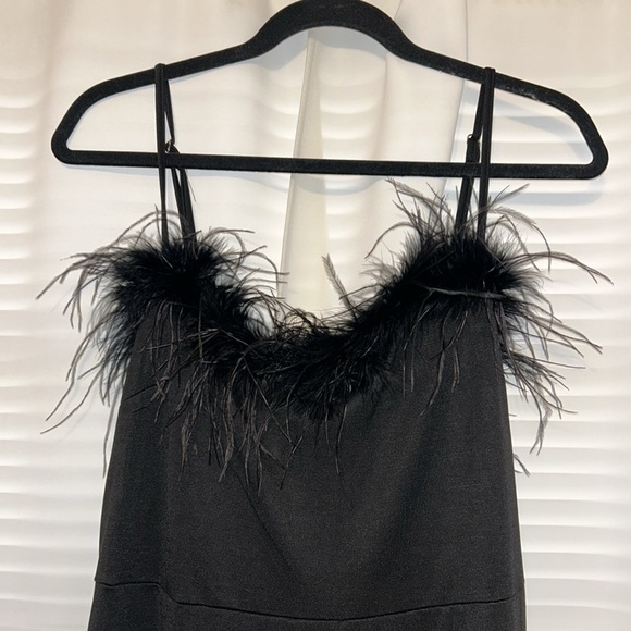 {Boohoo} Strappy Feather Wide Leg Jumpsuit - NEW, WEDDING, BIRTHDAY - Picture 6 of 9